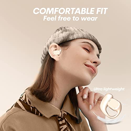 Over Ear Open Ear Earbuds Wrap Around With Ear Hook Wireless Bluetooth Bone Conduction Headphones Out Of Ear Running Earbuds With Earhooks Sport Workout Earclip Wireless Bluetooth #TOP2