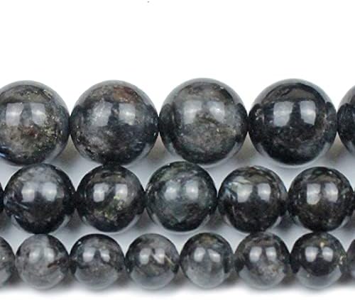 Natural Stone Black Dragon Sugilite Agat Crystal Charoite Quartz Round Loose Beads DIY Making Jewelry Accessories Handmade Crafts (Color : Black, Item Diameter : 10mm Approx 38beads)