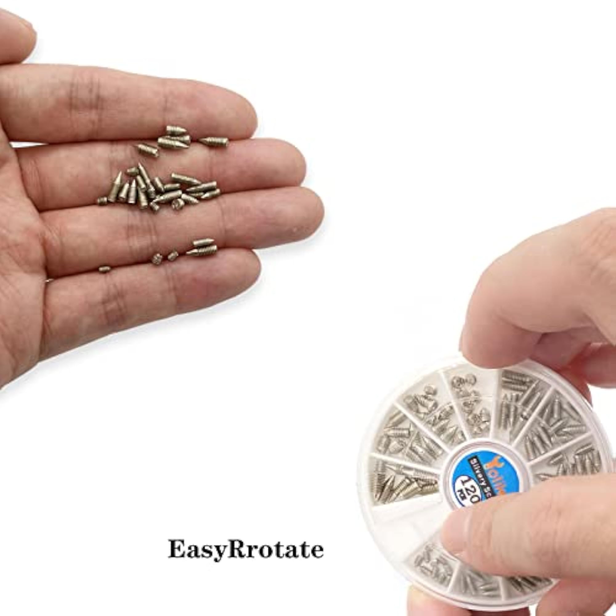 Nickel Plated Tip Screws, 120 pcs, Leather Accessories