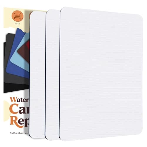Fadoub Canvas Repair Patch, Self Adhesive Waterproof 9x11in(3 Pcs), White
