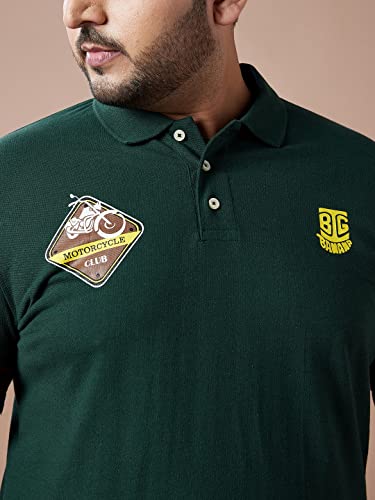 Image of Bigbanana Plus Size Men's Regular Fit Colorblock Polo Tshirt