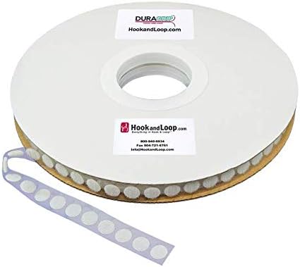 DuraGrip® Brand - 1/2" White Hook Coins | Hook Side Only, Loop Side Sold Separately