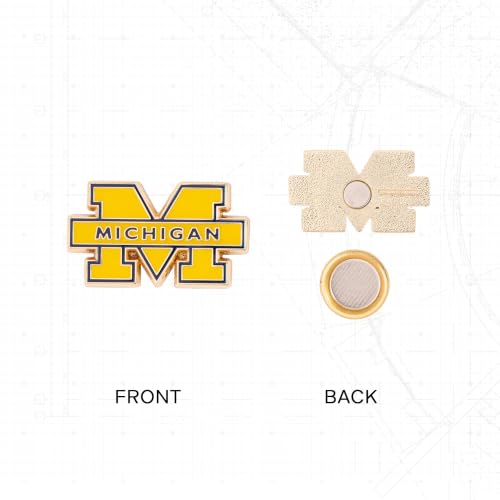 Image of Desert Cactus University of Michigan Magnetic Metal Lapel Pin (D)