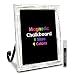TenXVI Designs Hanging/Freestanding Magnetic Chalk Board - Multiple Colors/Sizes - Menu Board for Kitchens, Rustic Chalkboard with Frame, Barn Door Chalkboard, Framed Magnetic Chalkboard with Easel
