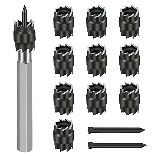 Spot Weld Cutter, Sheet Metal Hole Cutter, Punch Remover Panel Separator for Power Drill Welding Auto Body Work Tool, 3/8 Inch Drill Bit Tools, 13 Pieces