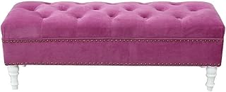 Foot Stool Footrest Rectangular Tufted Fabric Shoes Bench Footstool,Modern Minimalist Living Room Bedroom Stool (Color : 60cm) (Null 100cm) (70cm)