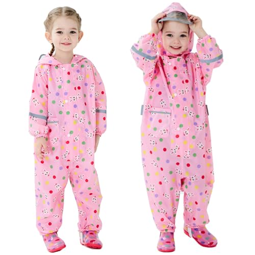 Boys Girls Toddler Rainsuit Kids Waterproof Coverall Cartoon Rain Suit One Piece Rain Coat2