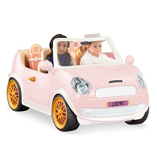 Lori Dolls – Go Everywhere! Convertible Car For Mini Dolls – Pink Vehicle For 6-Inch Dolls – Working Radio – Built-In Tow Hitch For Trailer & Camper – 3 Years + #TOP5
