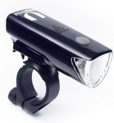 Clear Light Black Mountain Bike Lights for Night Riding w/Batteries & Clamp