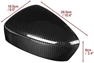 Carbon Fiber Black Rearview Mirror Covers Fit Mazda Cx-5 Cx5 2013 2014 2015 Door Wing Mirror Shell Covers, Sturdy ABS, Easy Install, Sporty Appearance