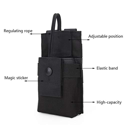 Pochette radio Molle nylon étui talkie-walkie BaoFeng UV-5R UV82 - 3