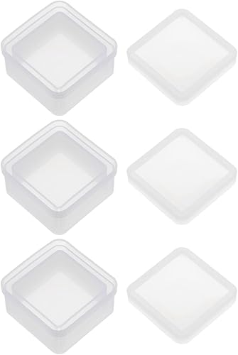 HARFINGTON 3 piezas de caja de joyería, molde cuadrado de silicona para almacenamiento epoxi con tapa para manualidades de resina disponible en Yaxa Peru