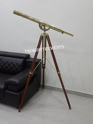 Thor Brass Harbormaster Nautical Telescope Griffith Astro Standing Floor Stand Brown Tripod Rustic Vintage Home Decor Gifts #TOP1