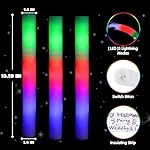JOYIN 24 PCS LED Light Up Foam Sticks, Glow Sticks Party Favors Bulk with 3 Modes Color Flashing Glow Party Supplies for Spooky Celebrations, Wedding, Camping, Birthday, Raves, Carnival - Image 3