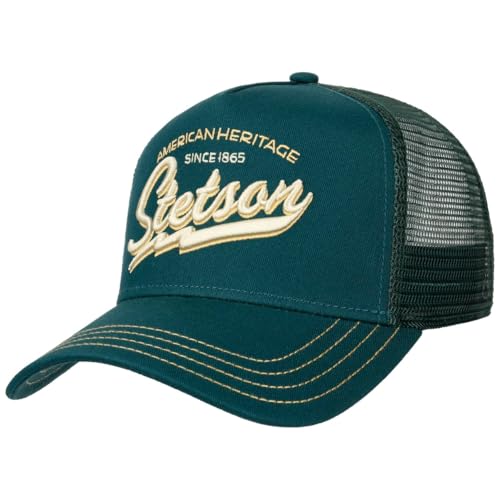 Image of Stetson American Heritage Trucker Cap Men Breathable Mesh Snapback Summer Winter