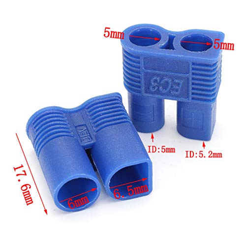 Ayecehi 10 Pairs Ec3 Battery Connector Plugs Ec3 Male Female 3.5Mm Banana Plug Connectors Gold Bullet Connector For Rc Esc Lipo Battery Device Electric Motor #TOP2