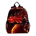Produktbild Rucksack roter Drache Kinderrucksack Schultasche Wasserdicht für Kindergarten Vorschule Alter 3-8 Jahre alt 25.4x10x30CM
