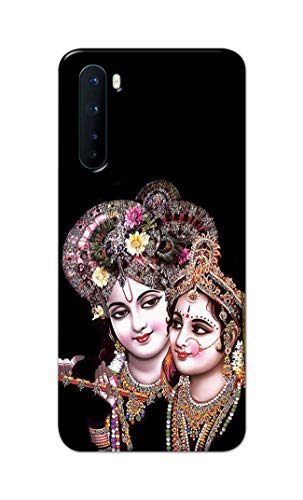 Image of PRINTFIDAA� Printed Hard Back Cover Case for OnePlus Nord 5G - 2020 Model | OnePlus Nord 1 Back Cover (Radha Krishna) -2808