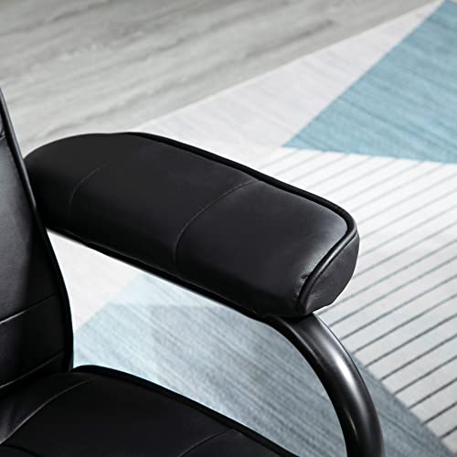 HOMCOM Sillón Relax Reclinable con Reposapiés Sillón de Masaje Eléctrico con 10 Puntos de Masaje Sillón Relax Giratorio con Mando a Distancia para Salón Oficina Negro - imagen 9