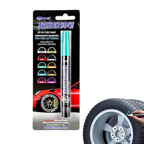 Bolígrafo De Pintura Marcador Para Neumáticos, Pluma De Pintura Para Neumáticos - Pluma De Letras Marcador De Neumáticos Impermeable Para Automoción | Pluma De Retoque Seguro Y Sin Sabor Para Piedras