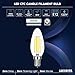 LUXRITE 8W LED Candelabra Bulb, 75W Equivalent, E12 Base, 1000 Lumens, 4000K Cool White, Dimmable Candle Light Bulbs for Chandeliers, Clear Filament, Enclosed Fixture & Wet Rated (4-Pack)