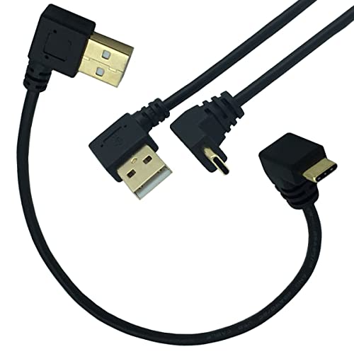 USB Type C L P[u Z25CMy2{z2.0Ή }[dƍf[^`A 90°k^ RlN^[ ͏̗p USB Type-A to Type-C P[u25cm