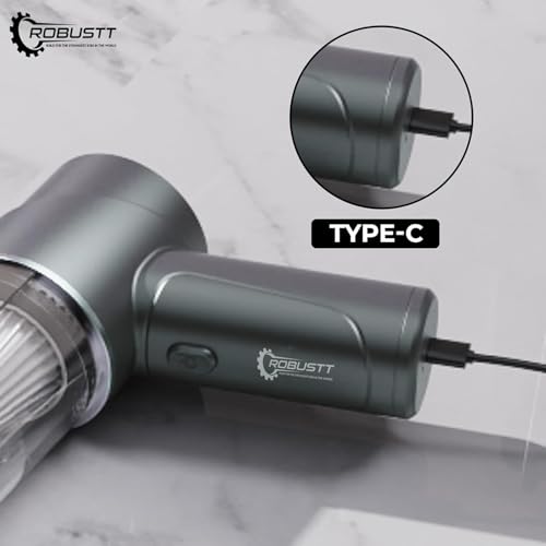 Image of Robustt Wireless Portable Car Vacuum Cleaner with Blower | 2 in 1 Vaccum Cleaner | Powered by 2000MAH | Hepa Filter | 4000pa Suction Power| High Power Copper Motor | Multifunctional