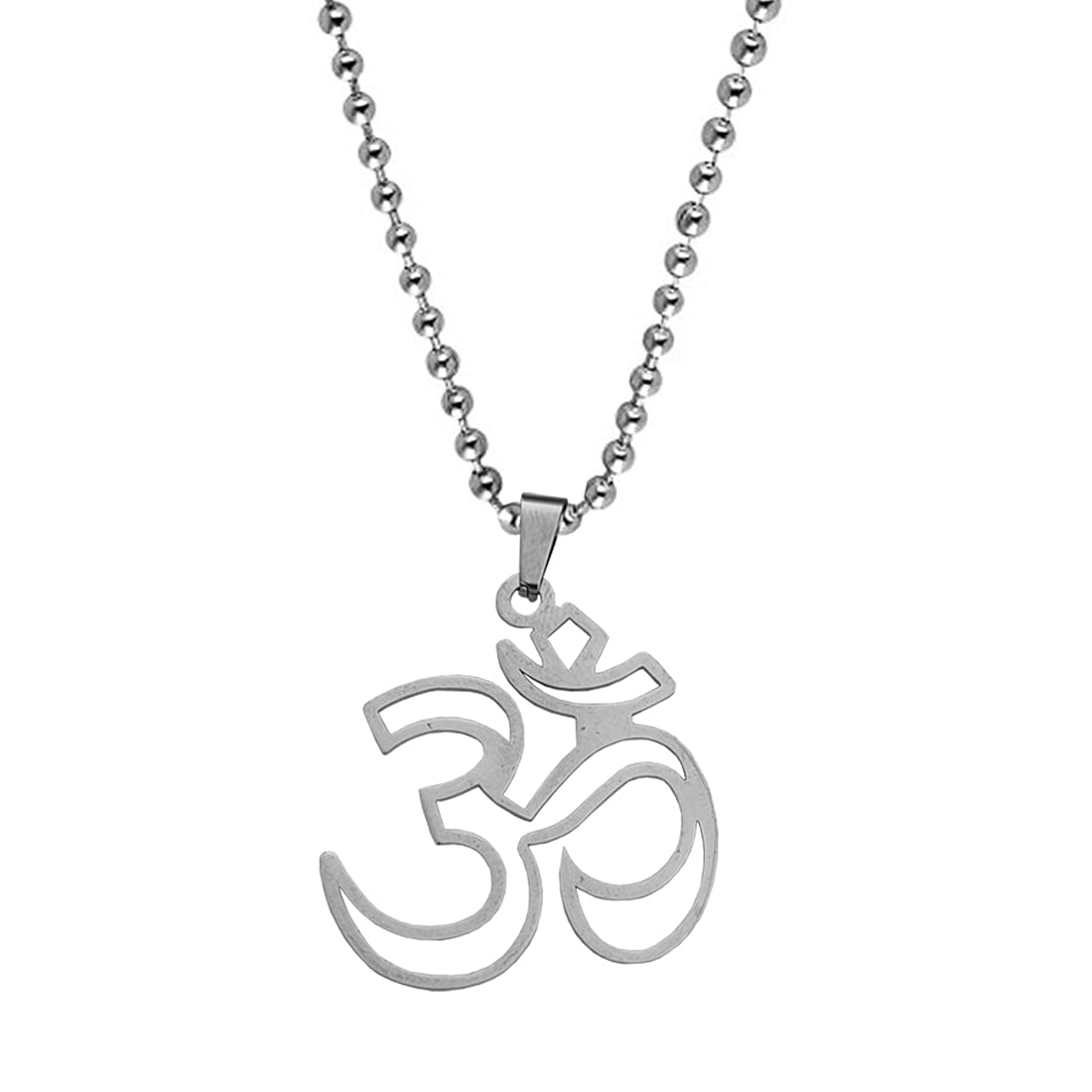Sullery Ohm Om Aum Sanskrit Symbol Medallion Hindu Amulet Yoga Jewelry Silver Stainless Steel Pendant Necklace Chain for Men and Boys (B09KCC3D68) Amazon Price History, Amazon Price Tracker