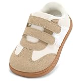STEP QUEEN Toddler Girl Shoes Wide Toe Box Non Slip Zero Drop First Walking Shoe Outdoor Comfort Lightweight Beige Brown Toddler 5