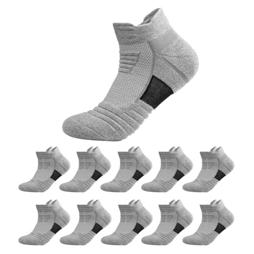Lista de Ropa de Fútbol para Hombre los 5 mejores. 48 10 Pares Calcetines Deportivos Hombre Negros Gruesos Sólidos - Antideslizantes Antifricción Transpirables Absorbentes para Gym, Baloncesto, Fútbol, Senderismo (Gris)