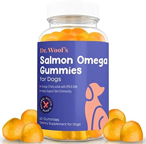 Omega 3 for Dogs – Salmon Omega Gummies – Fish Oil for Dogs Skin and Coat Health – Dog Fish Oil Supplements with Omega 3, DHA & EPA, Omega 6,9 – Natural Bacon Flavor – Made in USA Omega 3 for Dogs – Salmon Omega Gummies – Fish Oil for Dogs Skin and Coat Health – Dog Fish Oil Supplements with Omega 3, DHA & EPA, Omega 6,9 – Natural Bacon Flavor – Made in USA