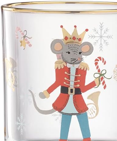 Lenox 898402 Nutcracker Ballet Double Old Fashioned Glasses, Set of 4, Christmas, Cocktail Glass, Holiday Whiskey - Thumbnail 3