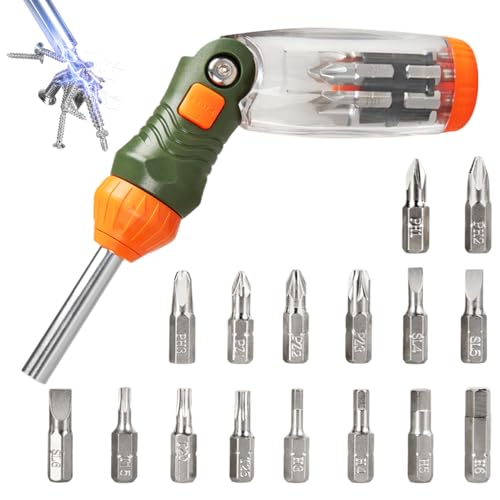 Juego de destornilladores - Juego de destornilladores portátiles - Herramienta de mano de trinquete de precisión con extensión y martillo para electricistas, portátil, multifuncional, bolsa pequeña