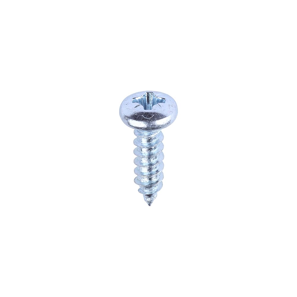 Self Tapping Screws Pozi Pan Head Self Tappers 4 6 8 10 12 14 Gauge - Zinc (Pack of 20, 50, 100, 200, 500) (20, 2.9x9.5 (4x3/8))