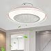 Produktbild LED Deckenventilator Lüfter Fan Mit Beleuchtung Dimmbar Fernbedienung Hell Deckenleuchte Moderne Glühbirne 40W 3 Timing 3 Geschwindigkeiten Leise Pendelleuchte Wohnzimmer Schlafzimmer Licht,Rosa