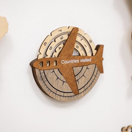Image of Enjoy The Wood 3D Wooden World Map Wall Art (Travel Tracker, Pins) | Large Travel Map with Pins for Art Decor, Decorative Map of the World for Home, Office Travel Wall Art Housewarming Gift Idea