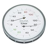 hygrothermisch  Finnsa Sauna Hygrotherm 130 mm Anschraubflansch Hygrometer Thermometer 4145