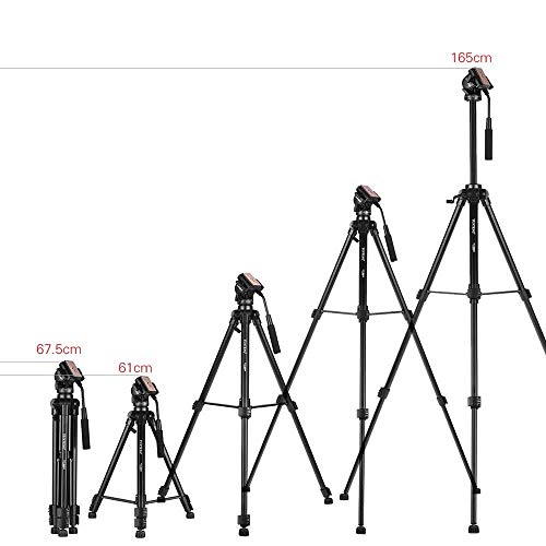 Image of Yunteng 880 VCT-880 Portable Aluminum Tripod for Canon Nikon Sony DSLR Cameras ( Black )
