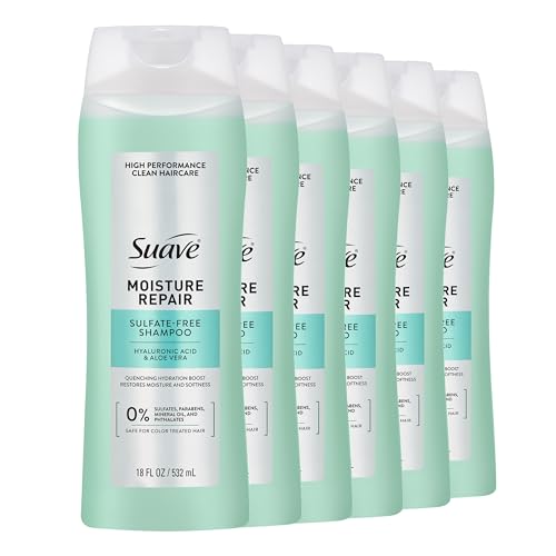 Suave Moisture Repair Shampoo, Sulfate-free, for restored moisture with every wash, safe for color...