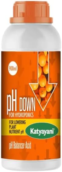 pH Down for Hydroponics | pH Control Solution for Nutrient Adjustment | Improves Nutrient Uptake | Suitable for All Hydroponic Systems | Easy to Use Liquid Formula 900ml