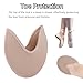2pcs Ballet Dance Toe Pads, Soft Fabric Toe Pouches Pads Covers Pointe Shoes High Heels Toe Caps Protectors Point Shoe Accessories for Women Girls to Protect Feet
