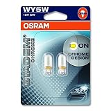 Genuine OSRAM DIADEM CHROME T10 WY5W 5W 12V InviSilver Orange (2 Stk.)
