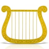 SiSinkal Kunststoff Engel Harfe für Halloween Kostüm, nicht spielbare dekorative Harfe Requisite 10,83 x 9,06 Zoll, für Party Dress Up, Themen-Events, Theater und Fotozubehör