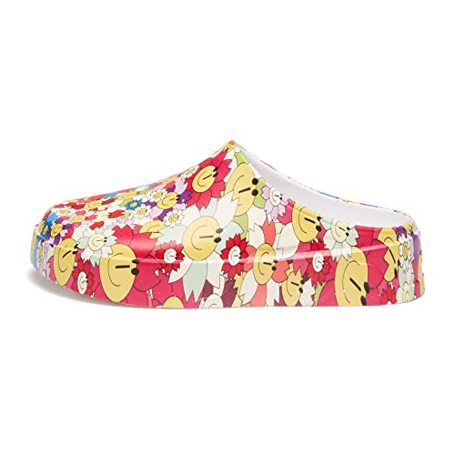 Uin Women's Clogs Art Paited Color Slip On Beach Shoes Water Slides Mules Slippers Tenerife Smiley Hana 4 (6) #TOP17