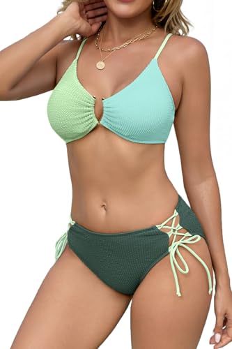 Bikini sexy 2 pièces côtelé parfait pour vos vacances d'été à la plage