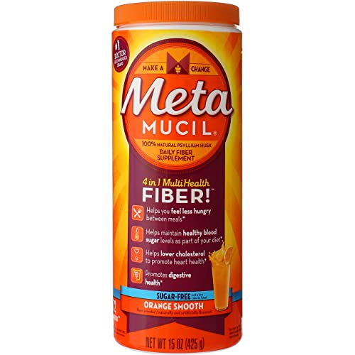 Metamucil Multi-Health Fibre By Meta, Berry Smooth Sugar Free 72 Teaspoons 15 Ounce (Pack Of 2)