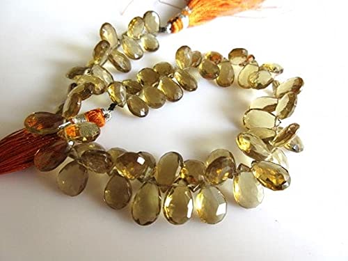 Quartz bière perles briolettes poires pour création de collier