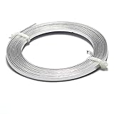 6 Feet 3mm Wide x 1mm Thick Flat 18 Gauge Aluminum Wrapping Jewelry Craft Moldable Wrap Wire (Silver)