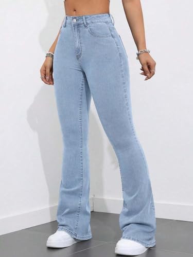 Image of KOTTY Women's Flared Jeans|High Waist Bootcut|Wide Leg|Bell Bottom Denim for Trendy & Comfortable Fit
