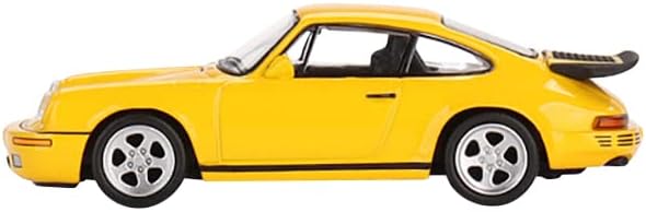 1987 Porsche RUF CTR Blossom Yellow Diecast Car, Mini GT, 1:64 Scale by True Scale Miniatures